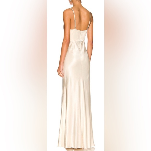 NWT Shona Joy La Lune Cross Draped Maxi Dress Cream Size 4 - Picture 3 of 10